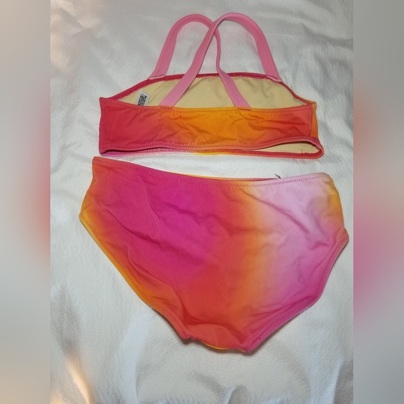 NWOT GIRLS HOT LAVA SUNSET SPORT CROSS BACK BIKINI - Picture 2 of 5